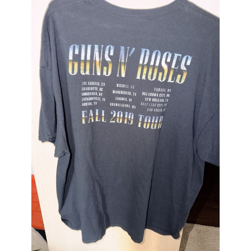 GUNS N ROSES Appetite For Destruction Band Tee 3XL Cross T SHIRT Fall 2019 Tour - Picture 6 of 7